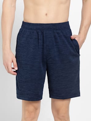 Lightweight Microfiber Fabric Straight Fit Solid Shorts