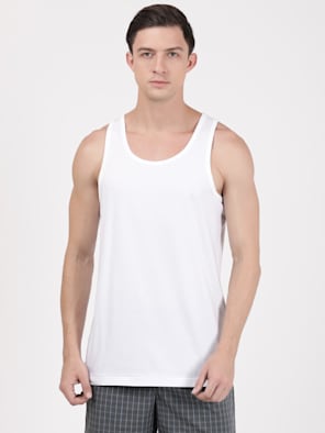 Cotton Round Neck Sleeveless Vest with Extended Length for Easy Tuck