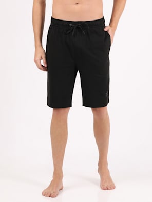 Super Combed Cotton Rich Mesh Elastane Stretch Regular Fit Solid Shorts