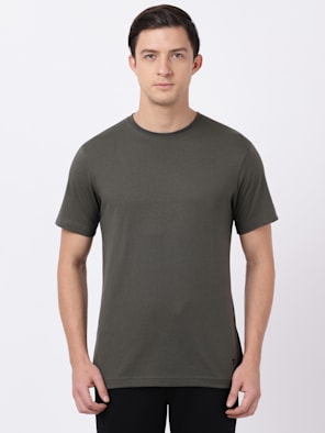 Super Combed Cotton Rich Solid Round Neck Half Sleeve T-Shirt