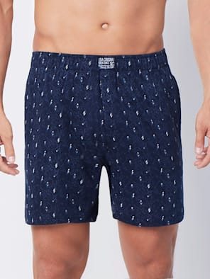 Super Combed Cotton Printed Boxer Shorts with Side Pocket