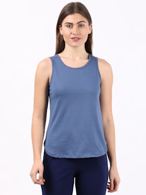 Super Combed Cotton Rich Curved Hem Styled Tank Top