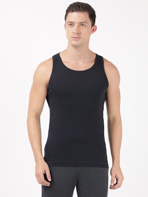 Super Combed Cotton Rib Round Neck Sleeveless Vest with Extended Length for Easy Tuck