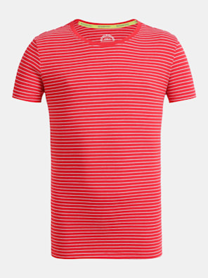 Super Combed Cotton Striped Regular Fit Short Sleeve T-Shirt