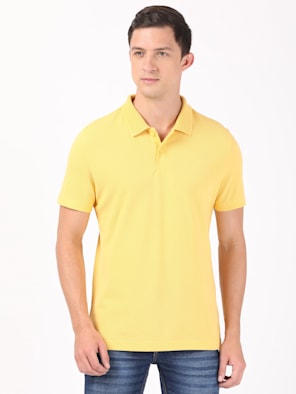 Super Combed Cotton Rich Pique Fabric Solid Half Sleeve Polo T-Shirt