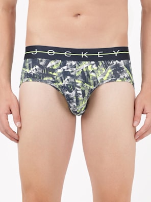 Super Combed Cotton Elastane Stretch Printed Brief with Ultrasoft Waistband