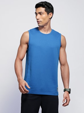 Super Combed Cotton Blend Breathable Mesh Sleeveless Muscle Tee
