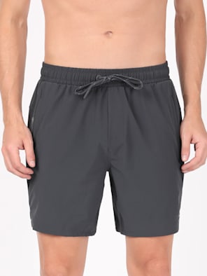 Recycled Microfiber Elastane Stretch Straight Fit Solid Shorts