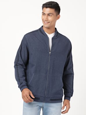 Super Combed Cotton Rich Fleece Fabric Ribbed Cuff Jacket