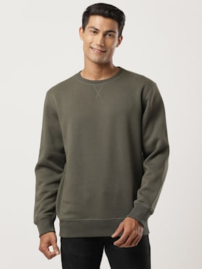 Super Combed Cotton Rich Fleece Fabric Sweatshirt with Stay Warm Treatment