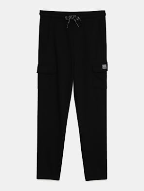 Super Combed Cotton Rich Cuffed Hem Styled Cargo Pants with Side and Cargo Pockets