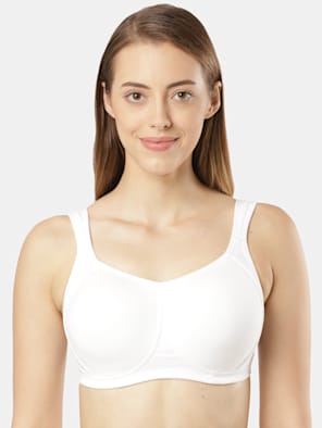 Wirefree Padded Super Combed Cotton Elastane Stretch Full Coverage Plus Size Bra with Broad Wings