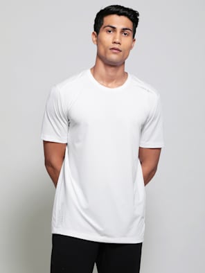 Recycled Microfiber Elastane Stretch Fabric Round Neck Half Sleeve T-Shirt with Stay Fresh and Stay Dry Treatment