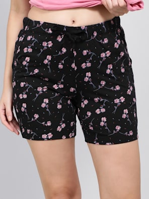 Super Combed Cotton Relaxed Fit Printed Shorts