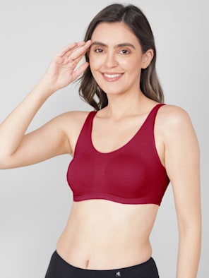 Women's Super Combed Cotton Elastane Stretch Slip On Crop Top With Stay Fresh Treatment - Beet Red