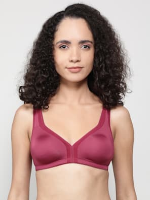 Women's Wirefree Non Padded Soft Touch Microfiber Nylon Elastane Stretch Full Coverage Everyday Bra with Stylised Mesh Panel - Anemone