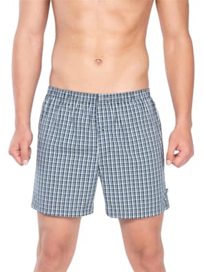 Super Combed Mercerized Cotton Woven Checkered Inner Boxers with Ultrasoft and Durable Inner Waistband