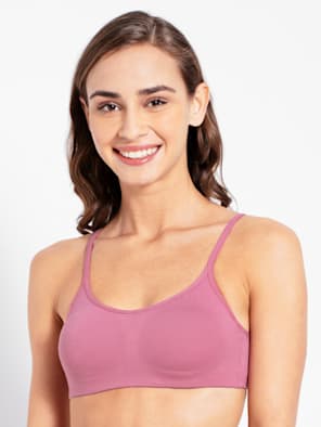 Wirefree Non Padded Super Combed Cotton Elastane Stretch Full Coverage Beginners Bra