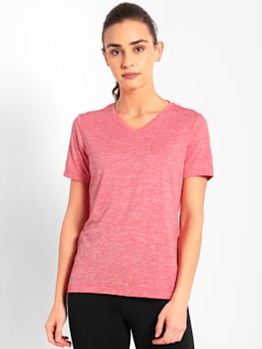 Microfiber Fabric Relaxed V Neck Performance T-Shirt