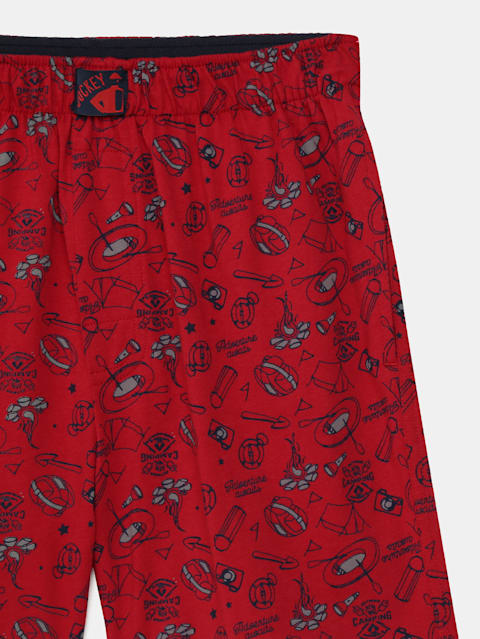 Boy's Super Combed Cotton Printed Boxer Shorts with Side Pockets - Assorted