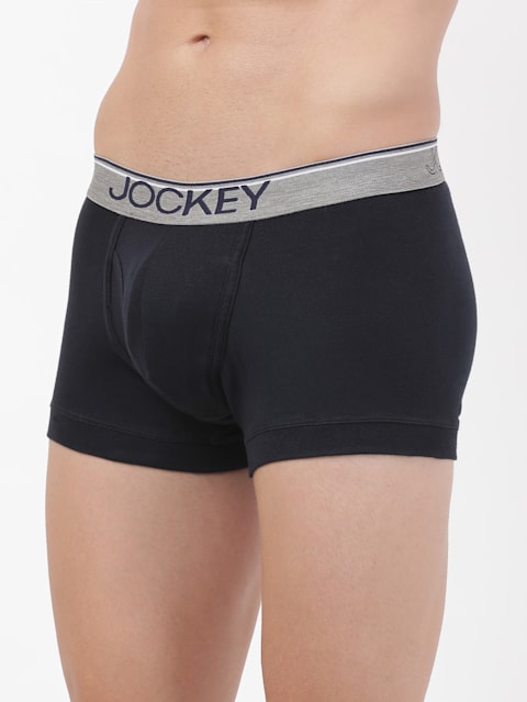Men's Super Combed Cotton Rib Solid Trunk with Ultrasoft Waistband - Deep Navy