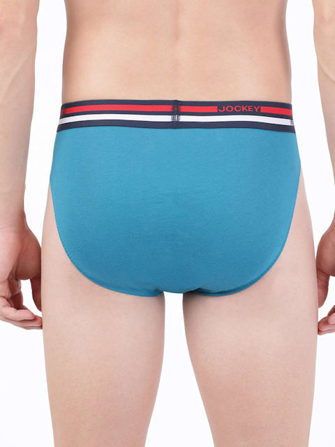 Men's Super Combed Cotton Solid Brief with Ultrasoft Waistband - Celestial