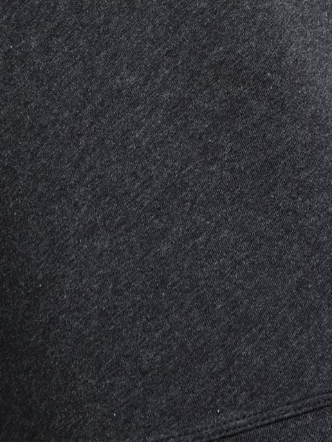 Men's Super Combed Cotton Elastane Stretch Solid Trunk with Ultrasoft Waistband - Black Melange(Pack of 2)