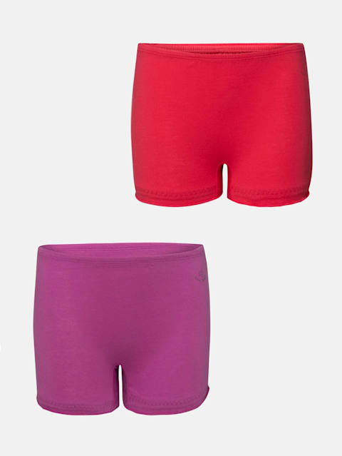 Girl's Super Combed Cotton Bloomers with Ultrasoft Waistband - Assorted(Pack of 3)
