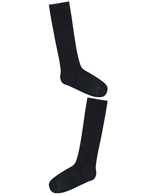 Unisex Kid's Compact Cotton Stretch Solid Knee Length Socks With Stay Fresh Treatment - Black