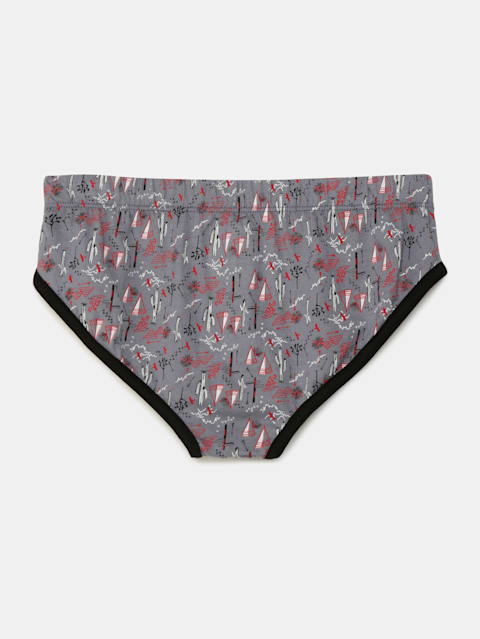 Boy's Super Combed Cotton Printed Brief with Ultrasoft Waistband - Assorted