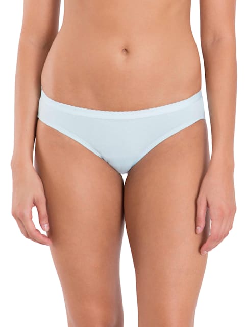 Women's Medium Coverage Super Combed Cotton Mid Waist Bikini With Concealed Waistband - Assorted(Pack of 5)
