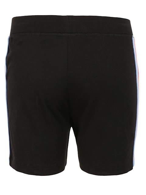 Girl's Super Combed Cotton Regular Fit Solid Shorts with Side Pockets - Black