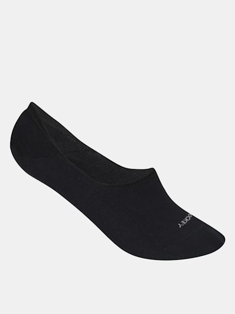 Women's Microfiber and Compact Cotton Stretch No Show Socks with Stay Fresh Treatment - Black