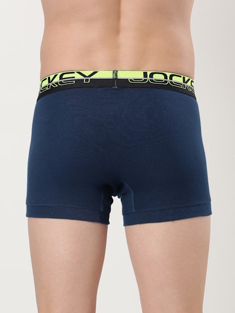 Men's Super Combed Cotton Rib Solid Trunk with Ultrasoft Waistband - Estate Blue