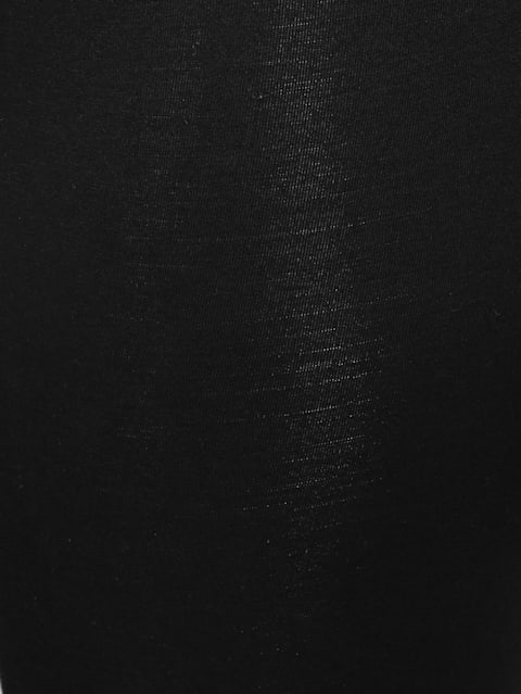 Women's Super Combed Cotton Elastane Stretch Slim Fit Capri with Ultrasoft Waistband - Black
