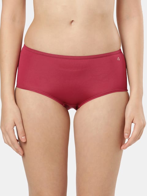 Women's Full Coverage Soft Touch Microfiber Nylon Elastane Stretch Full Brief With Concealed Waistband and StayFresh Treatment - Anemone