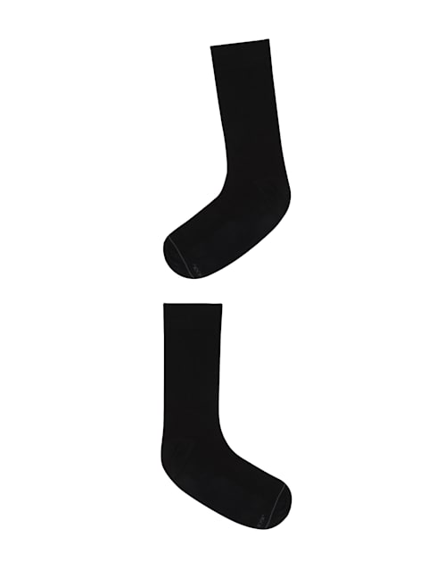 Men's Modal Cotton Stretch Crew Length Socks with Stay Fresh Treatment - Black