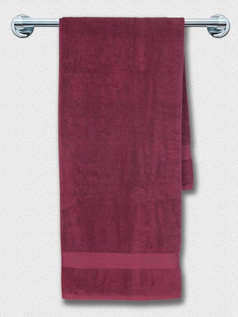 Cotton Terry Ultrasoft and Durable Solid Bath Towel - Burgundy