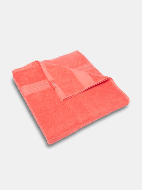 Cotton Terry Ultrasoft and Durable Solid Bath Towel - Coral