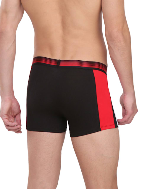 Men's Super Combed Cotton Elastane Stretch Solid Trunk with Ultrasoft Waistband - Multi Color(Pack of 2)