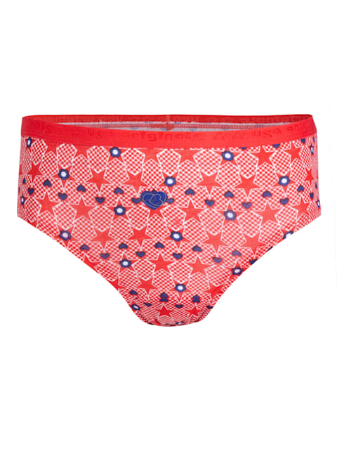 Girl's Super Combed Cotton Elastane Stretch Printed Panty with Ultrasoft Waistband - Assorted Plain and Prints(Pack of 2)