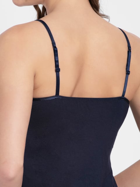 Women's Micro Modal Elastane Stretch Camisole with Adjustable Straps and StayFresh Treatment - Navy Blazer