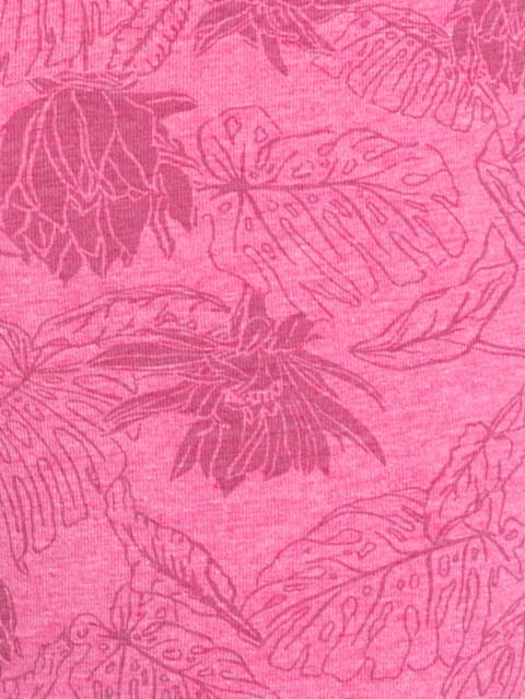 Women's Super Combed Cotton Elastane Stretch Slim Fit Printed Capri with Side Pockets - Ibis Rose Melange Printed