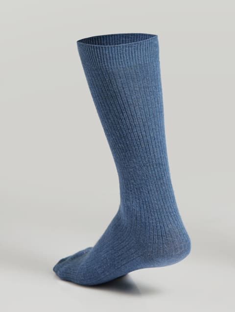 Casual Calf Length Socks for Men - Blue Melange S1