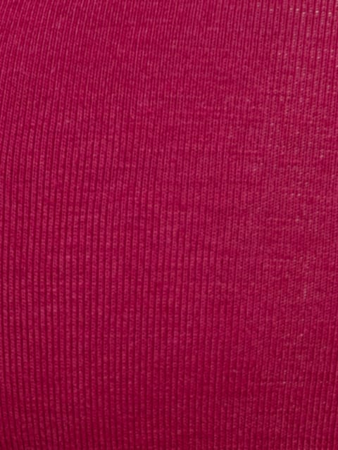 Women's Wirefree Non Padded Super Combed Cotton Elastane Stretch Full Coverage Everyday Bra with Concealed Shaper Panel and Broad Fabric Straps - Beet Red