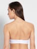 Women's Under-Wired Padded Super Combed Cotton Elastane Stretch Full Coverage Multiway Styling Strapless Bra with Ultra-Grip Support Band - White