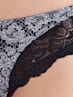 Women's Medium Coverage Soft Touch Microfiber Nylon Elastane Stretch Mid Waist Lace Styled Bikini With StayFresh Treatment - Black Printed