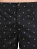 Men's Super Combed Mercerized Cotton Woven Fabric Regular Fit Printed Bermuda with Side Pockets - Black Assorted Prints