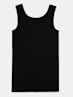 Girl's Super Combed Cotton Rib Solid Tank Top - Black(Pack of 2)