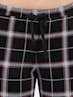 Women's Super Combed Cotton Relaxed Fit Checkered Pyjama with Side Pockets - Black